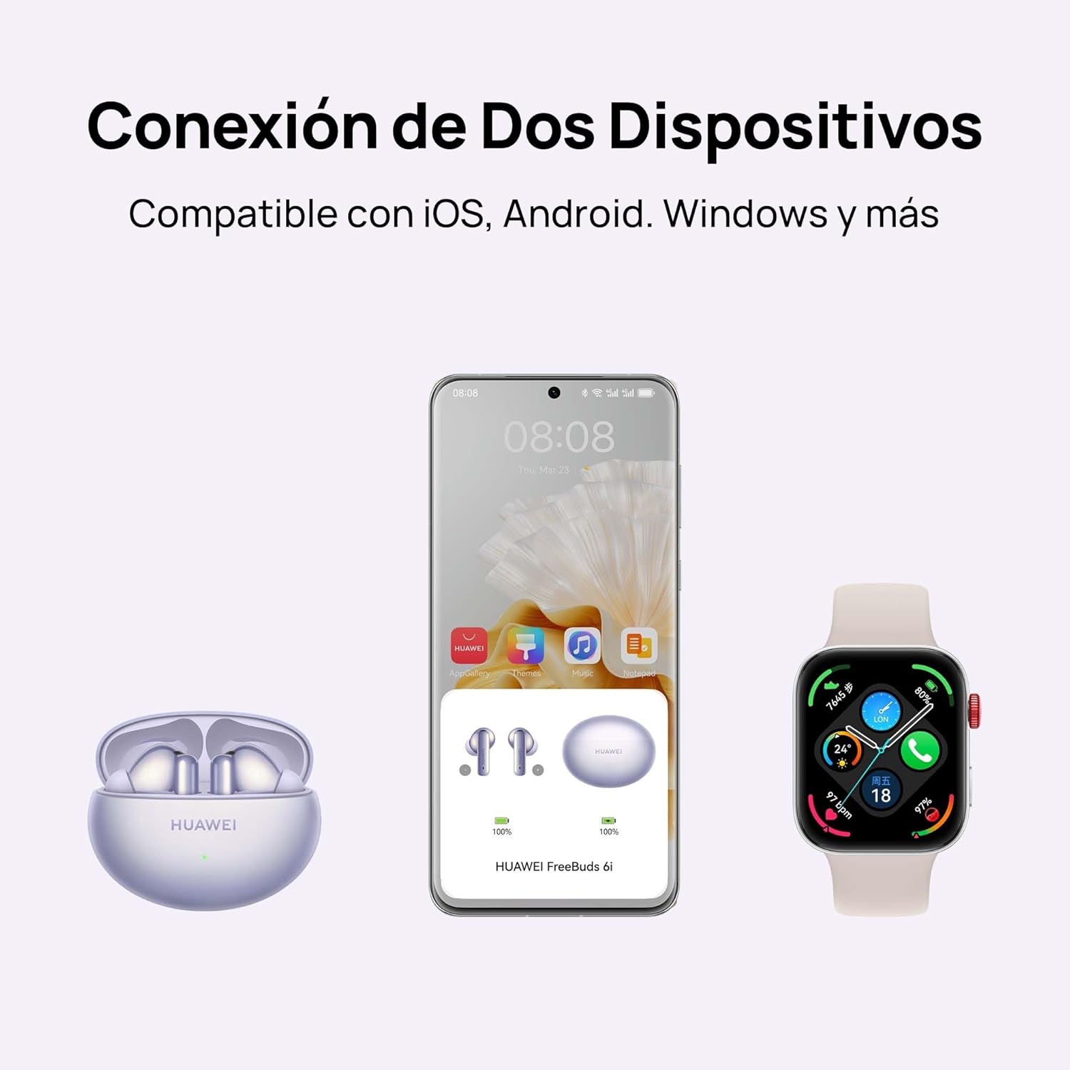 Thumbnail 6 de HUAWEI FreeBuds 6i Cancelación activa 3.0, 35 h