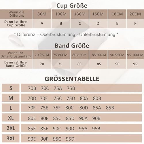 Detalle 2 de Jiuday Tiefer V Push Up BH Damen ohne Bügel – bequemer Jelly BH, nahtlos und starker Halt (Weiß, Größe L)