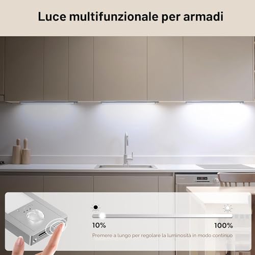 Detalle de LROLTEF Luce LED Sottopensile Armadio con Sensore Movimento 40CM – 2200mAh