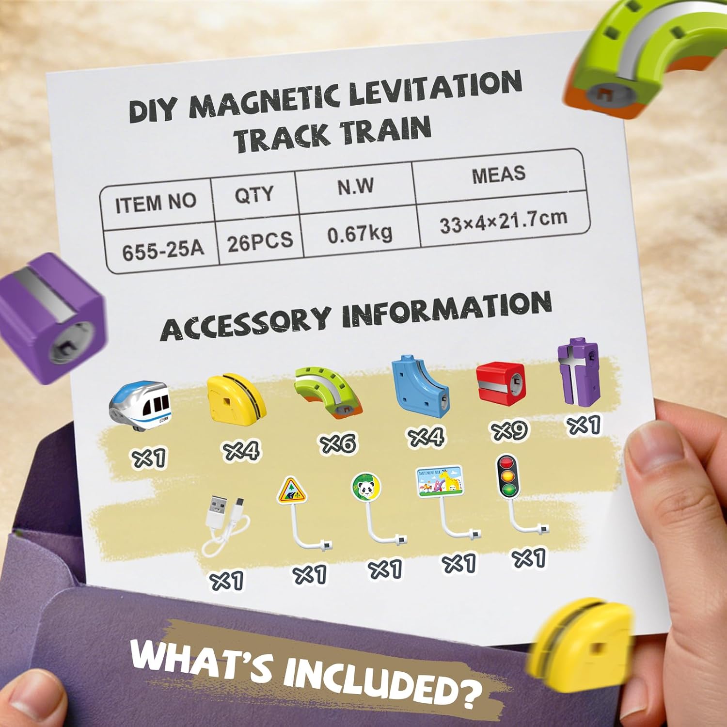 Detalle 2 de YESHIN Eisenbahn Elektrisch Cube Track Set