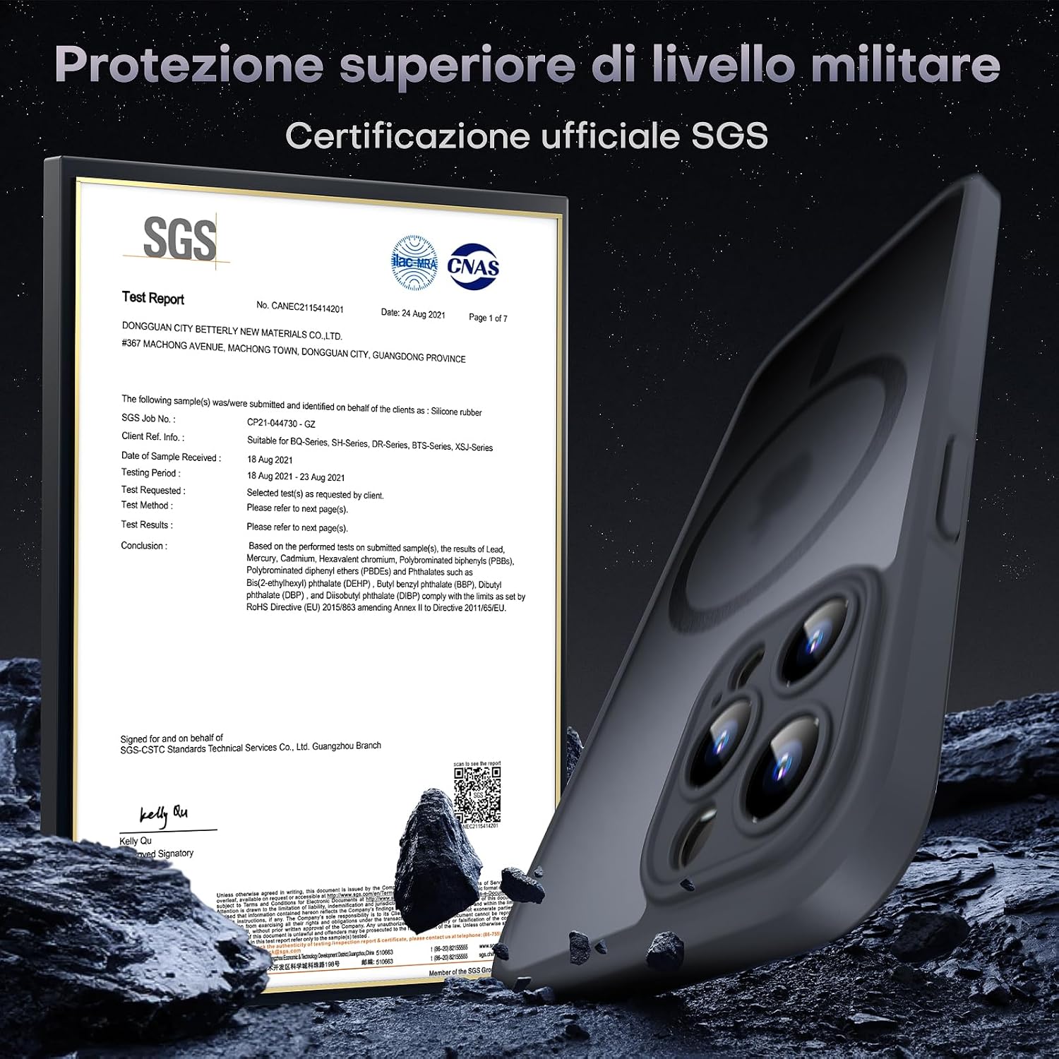Thumbnail 4 de TOCOL Cover magnetica per iPhone 12 Pro Max 6,7” con MagSafe e protezione fotocamera integrata (nero)