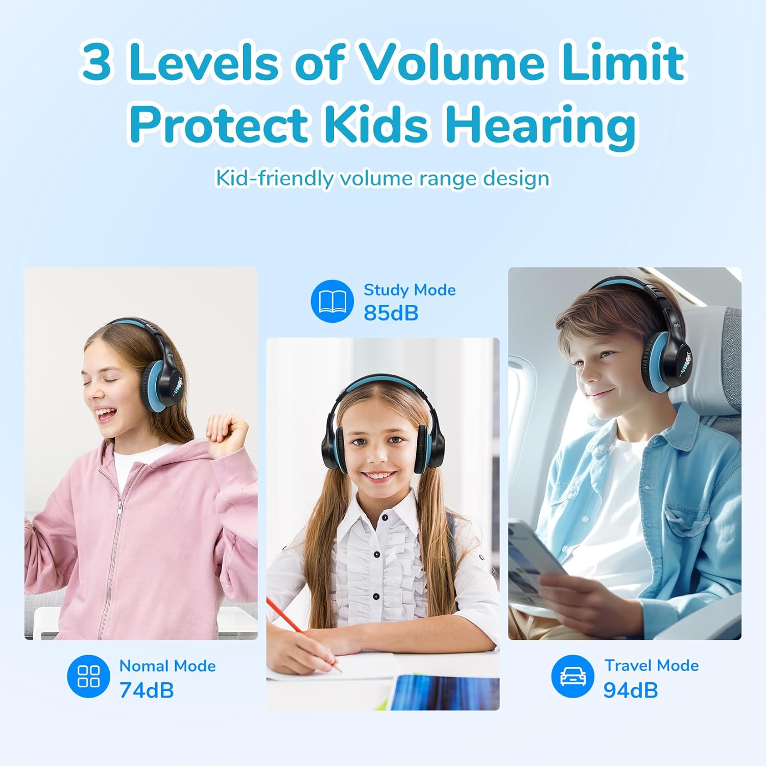 Detalle 2 de EarFun Kids Headphones 90H wireless headphones