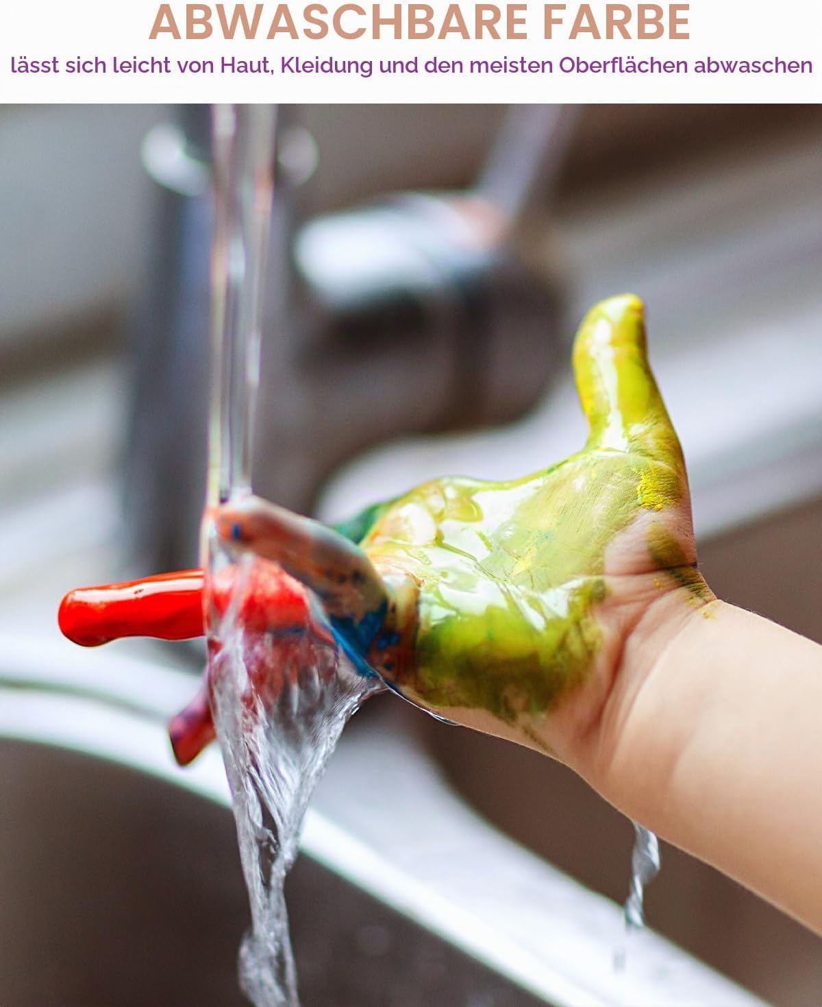 Detalle 2 de Nicpro 18 Farben Abwaschbares Temperafarbe-Set für Kinder – 4500 ml Gesamtinhalt, ungiftig, 250 ml Flaschen