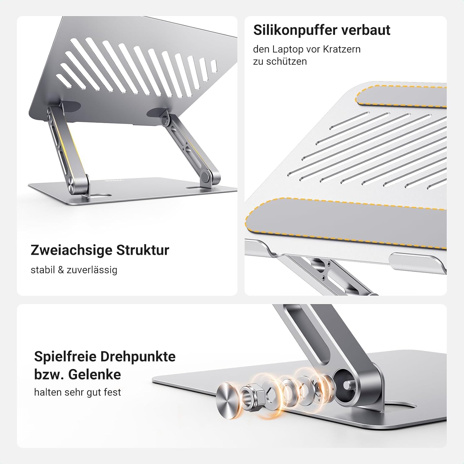 Detalle 2 de UGREEN Laptop Ständer Höhenverstellbarer Faltbarer 17,3 Zoll