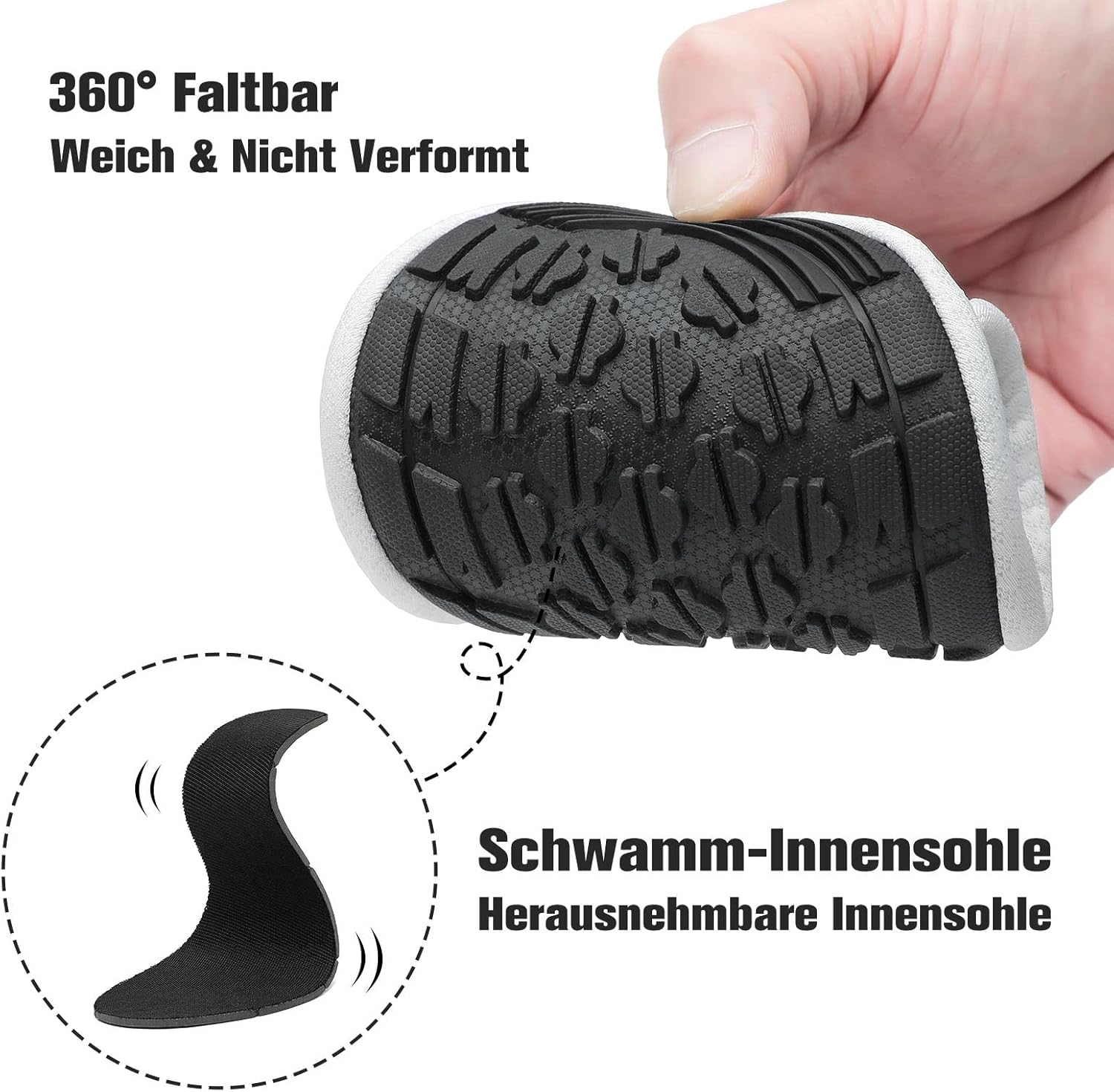 Thumbnail 4 de SAGUARO Scarpe da scoglio uomo donna, scarpette da mare elastiche con asciugatura rapida e suola antiscivolo (bianco) EU 44/45