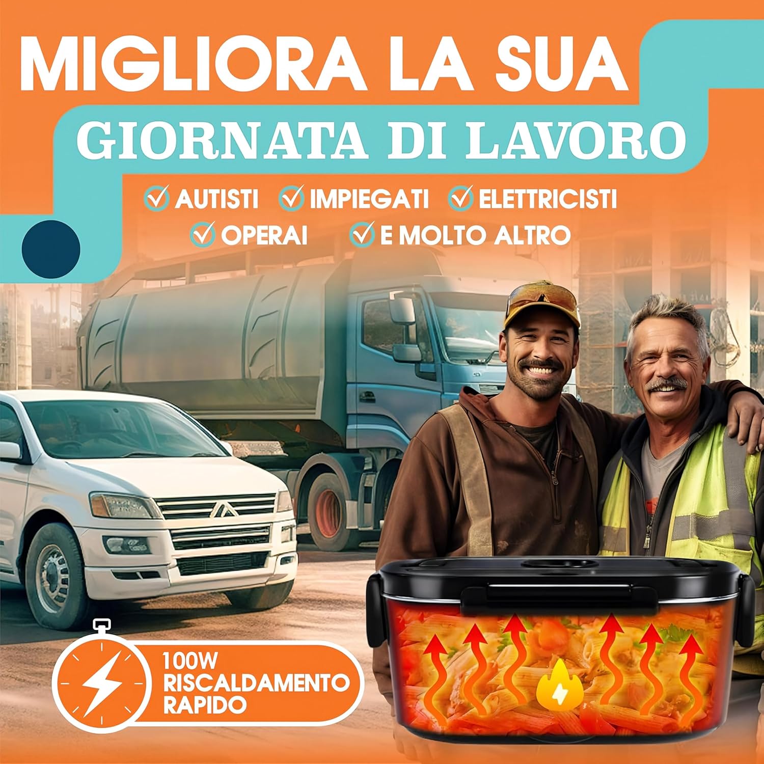 Thumbnail 2 de TRAVELISIMO Scaldavivande elettrico portatile 100W da 1,5L con doppia alimentazione 220V/12V/24V