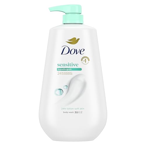 Detalle de Dove Sensitive Skin Body Wash with Pump, 24Hr Hydration (30.6 oz)