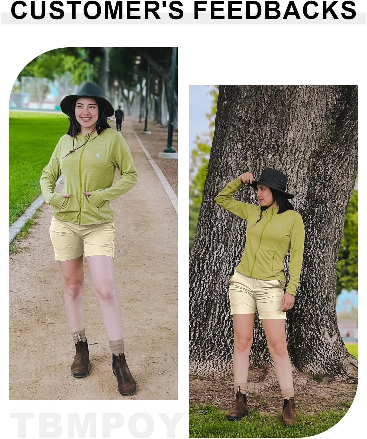 Detalle de TBMPOY Women's 6" Hiking Cargo Shorts: Quick-Dry, Lightweight with Pockets for Outdoor Activities