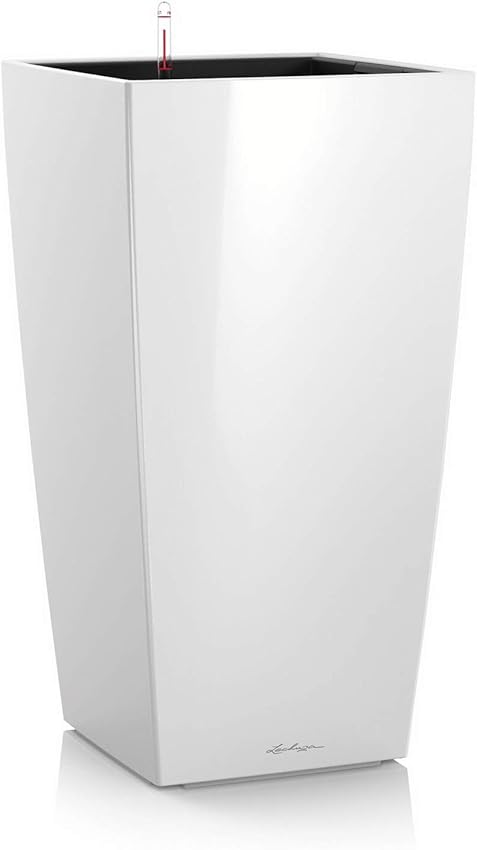 Lechuza Cubico Premium macetero 31 l Blanco Brillante