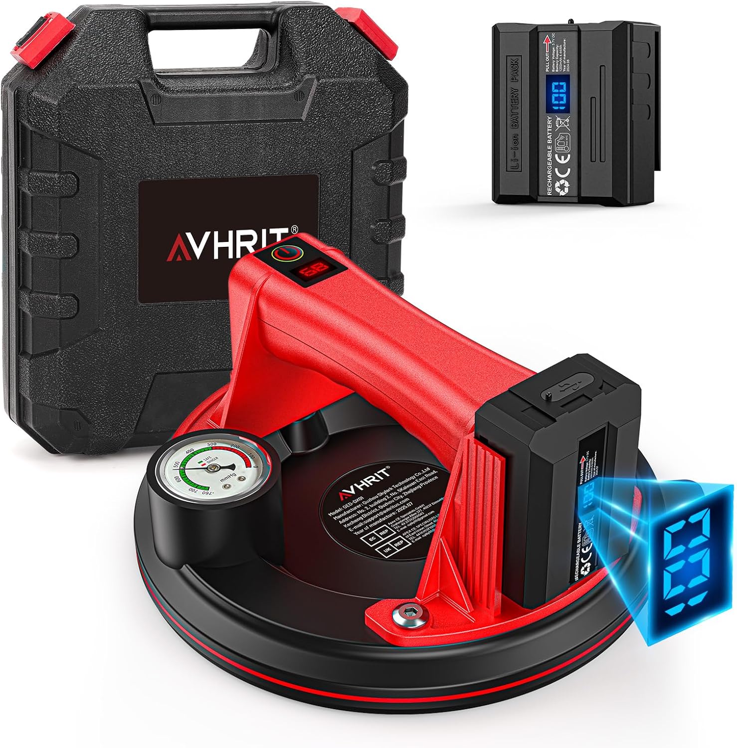 Avhrit Electric Glass Suction Cup 270kg