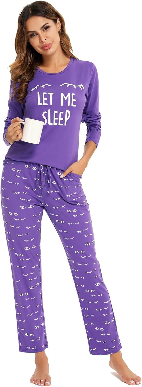 Thumbnail 3 de SPKPKEY Women's Cotton Long Sleeve Pajama Set – 2 Pieces