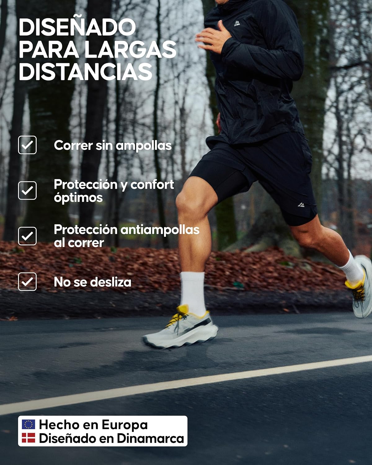 Detalle de DANISH ENDURANCE Calcetines Running Altos 3 o 5 Pack