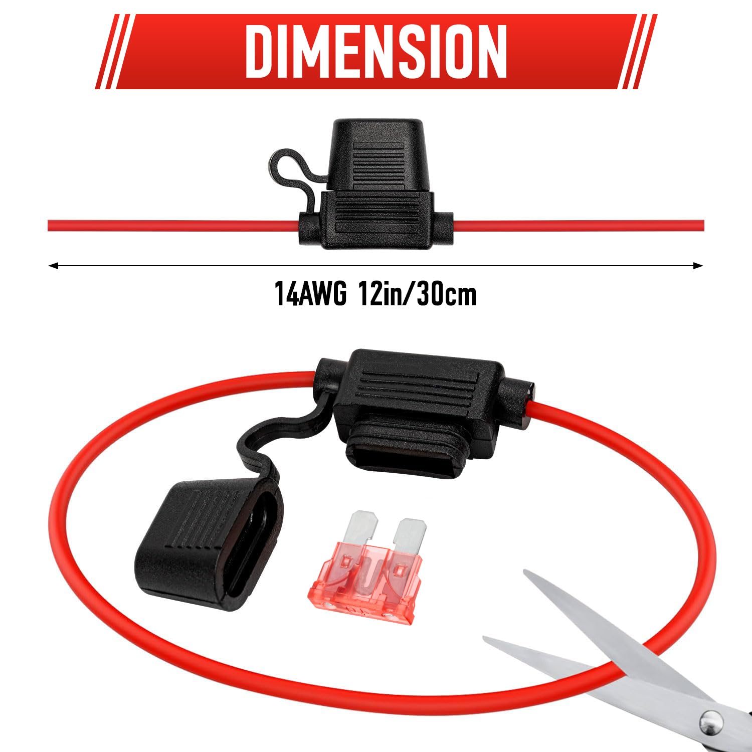 Detalle de AOGEWON Inline Fuse Holder 10AWG