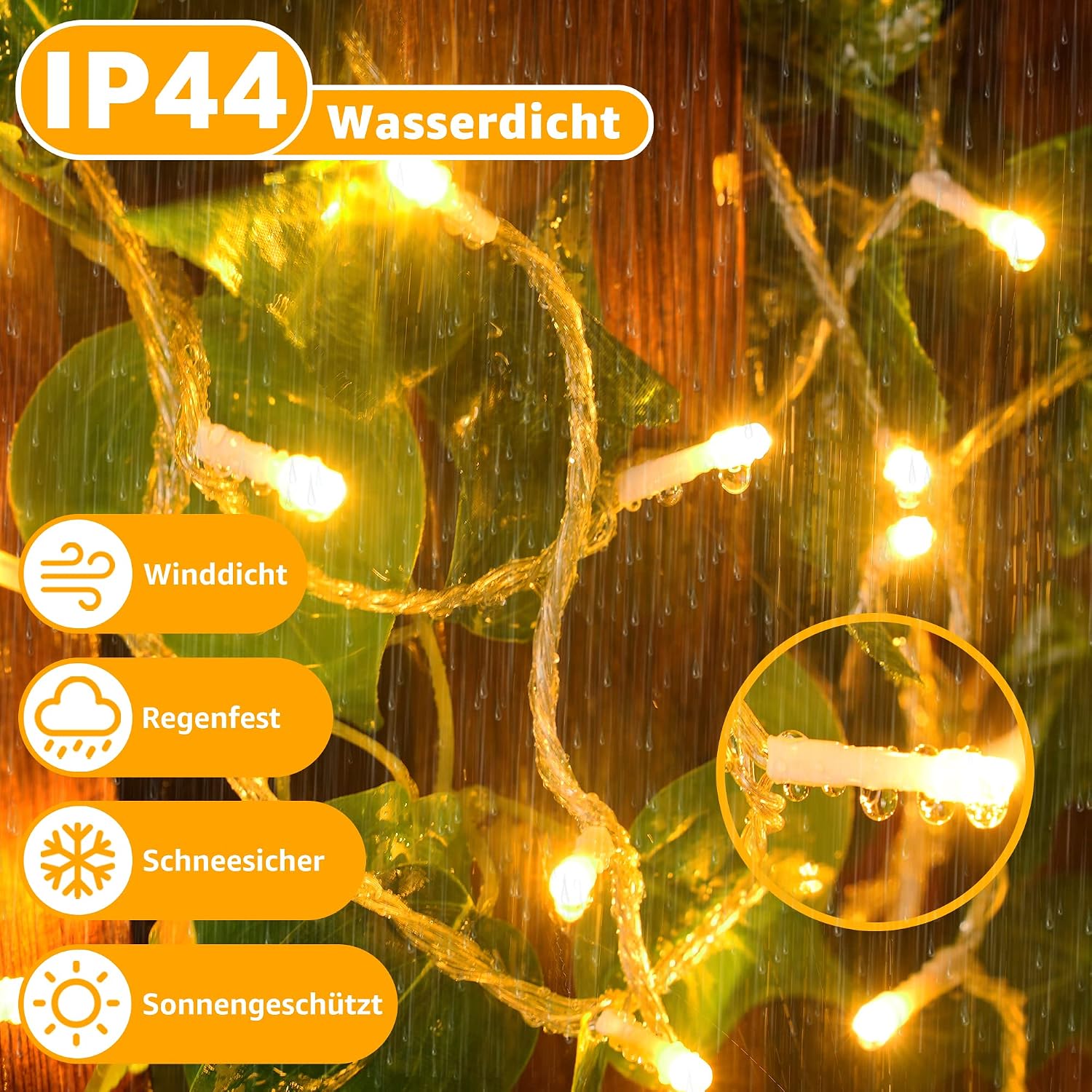 Thumbnail 6 de Ollny Lichterkette außen 20m 200 LEDs