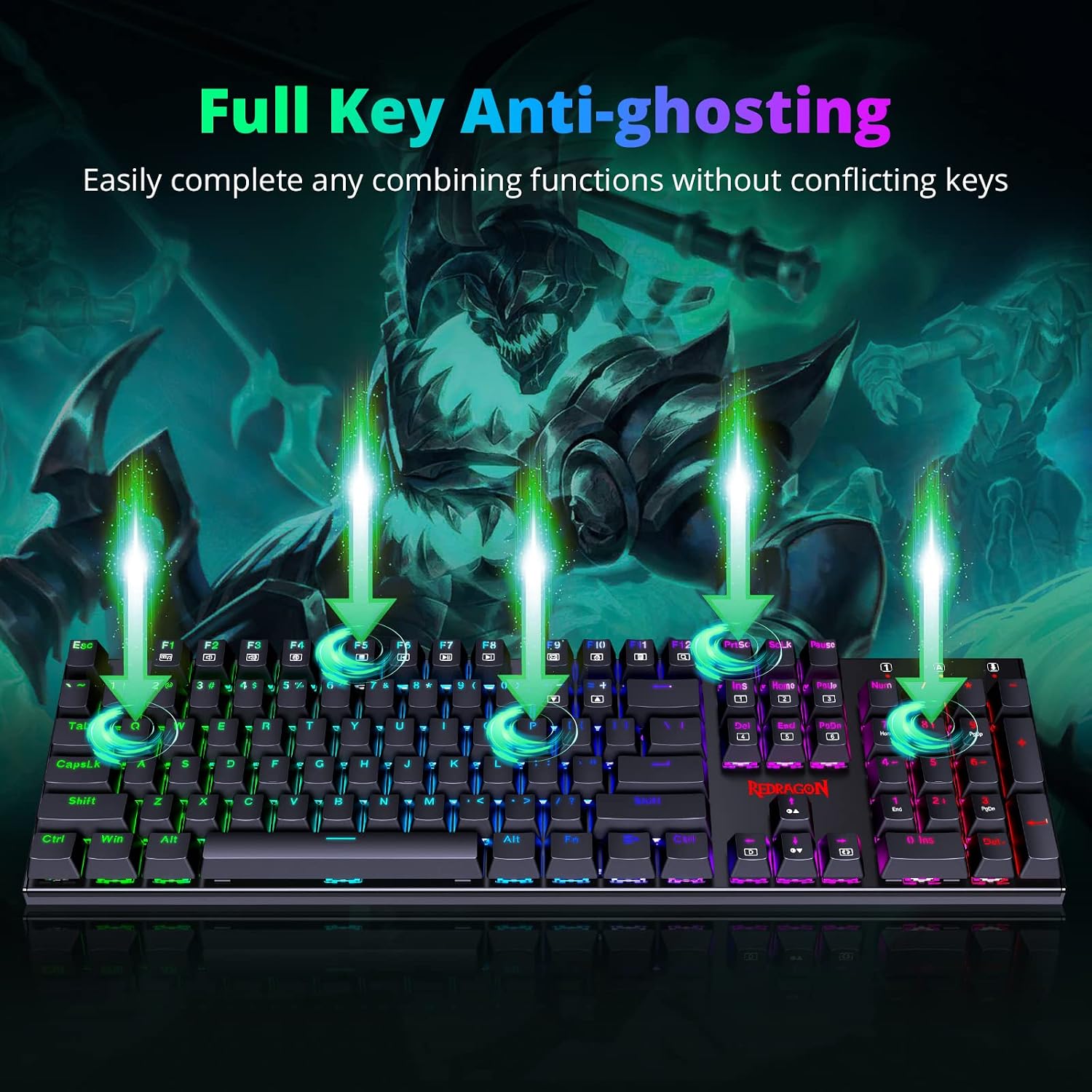 Thumbnail 6 de Redragon K565 Mechanical Gaming Keyboard with Red Switches