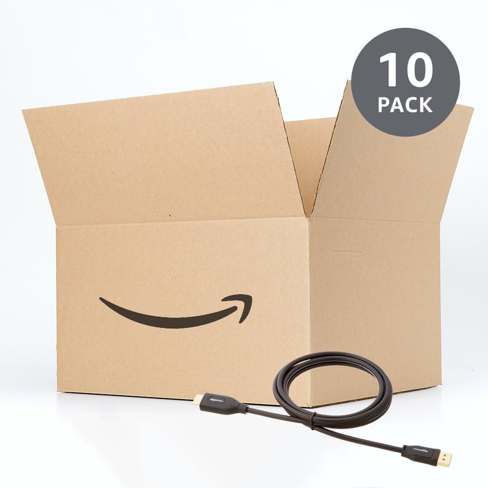Thumbnail 4 de Amazon Basics DisplayPort-zu-HDMI-Kabel, 1,8 m, 10er-Set (Schwarz)
