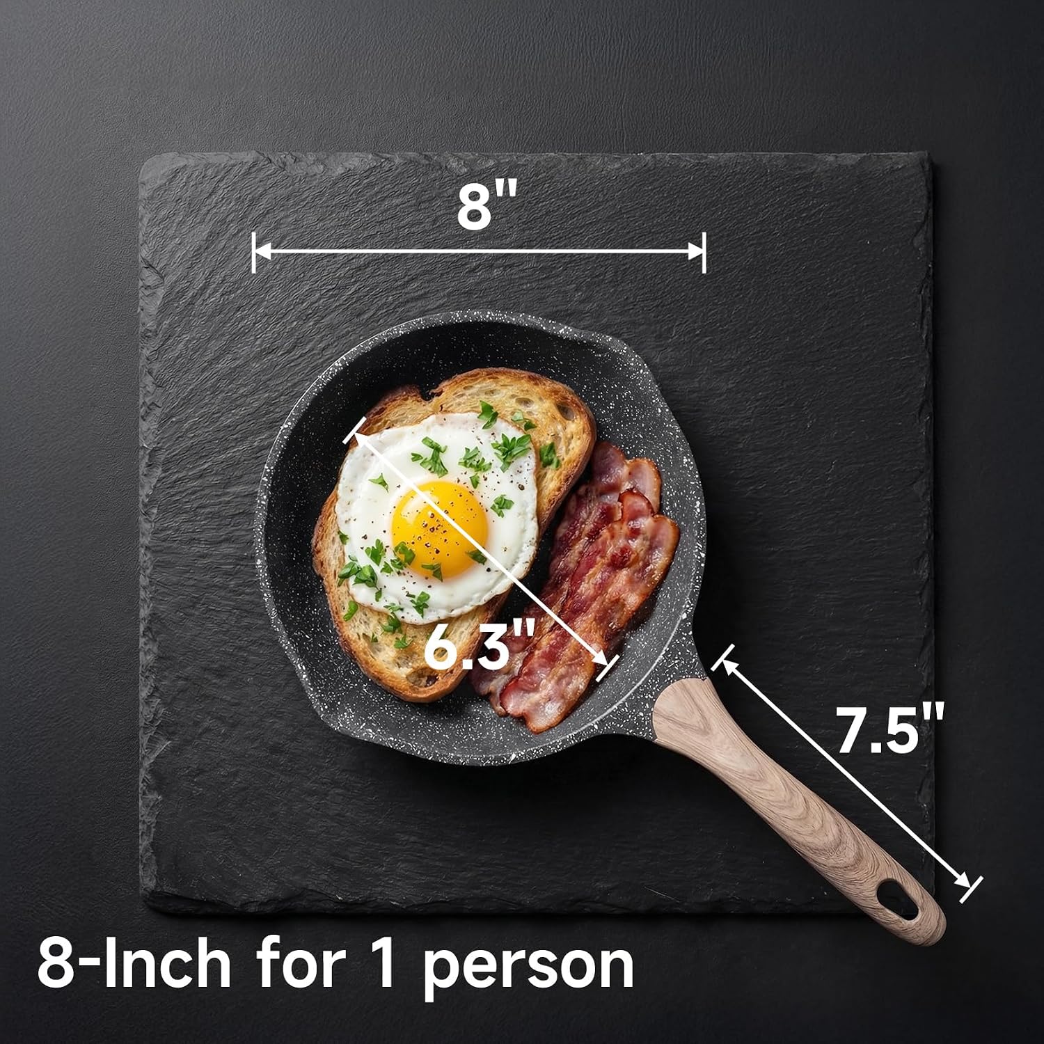 Thumbnail 5 de JEETEE 8 Inch Stone Coating Frying Pan 🥘