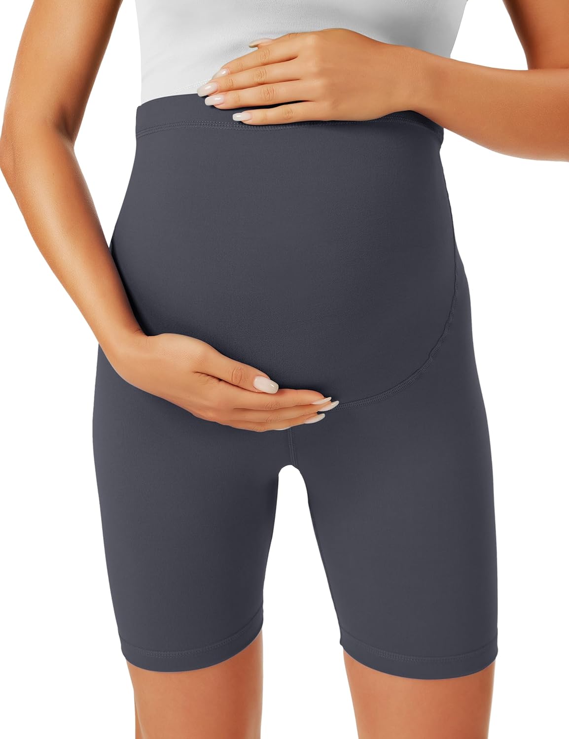 Detalle 2 de VALANDY Creamlush Maternity Shorts Over The Belly