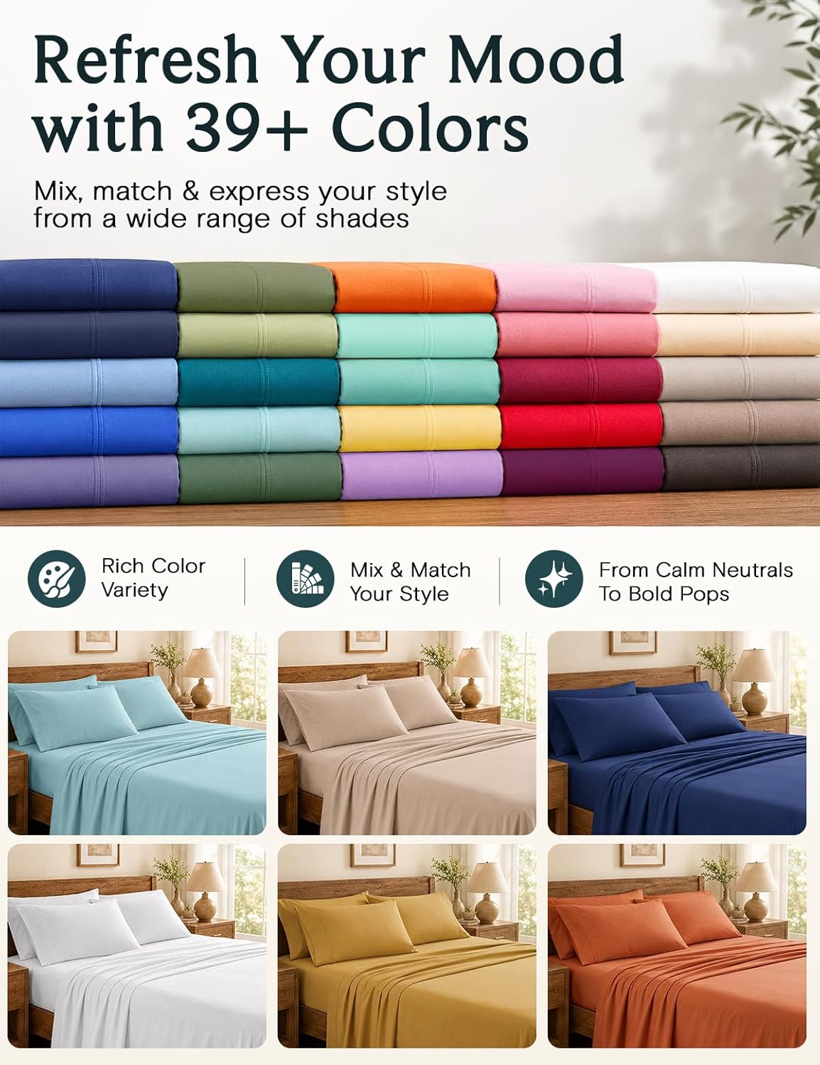 Thumbnail 4 de LuxClub 4 PC King Sheet Set 4-piece Bed Sheets