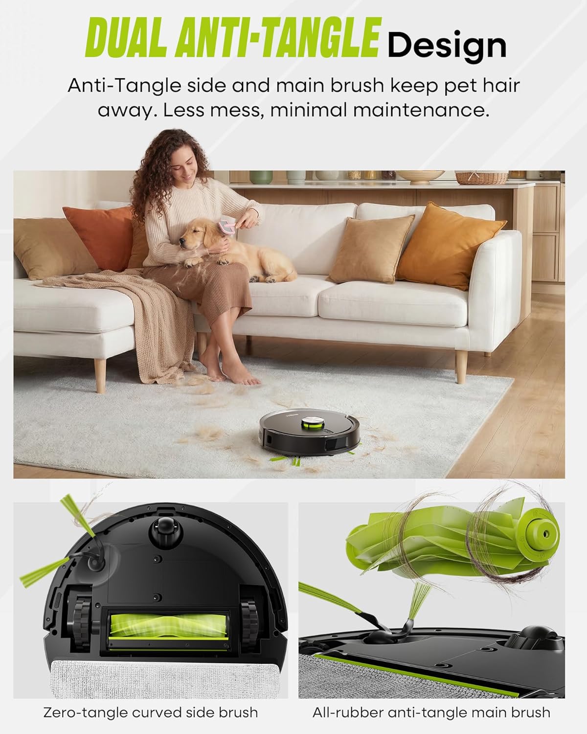 Thumbnail 5 de MONSGA MR7 PRO Robot Vacuum with Mop Self-Emptying – 8000Pa Suction, LiDAR Navigation and 90 Days Hands-Free Emptying