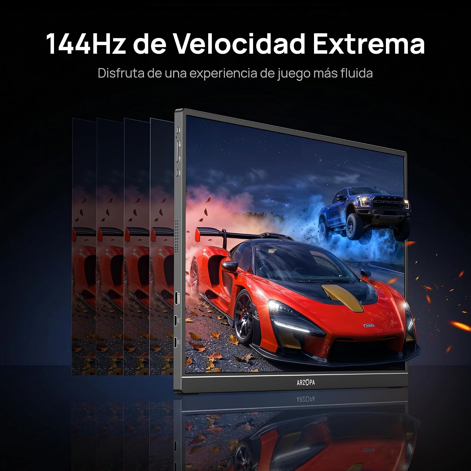 Thumbnail 2 de ARZOPA 16.1'' Monitor Portátil 144Hz 🎮 - Visuales Asombrosos