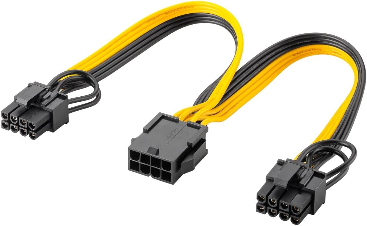Thumbnail 6 de goobay 59714 PCIe-strömkabel med 8-poligt uttag och dubbla 6+2-kontakter
