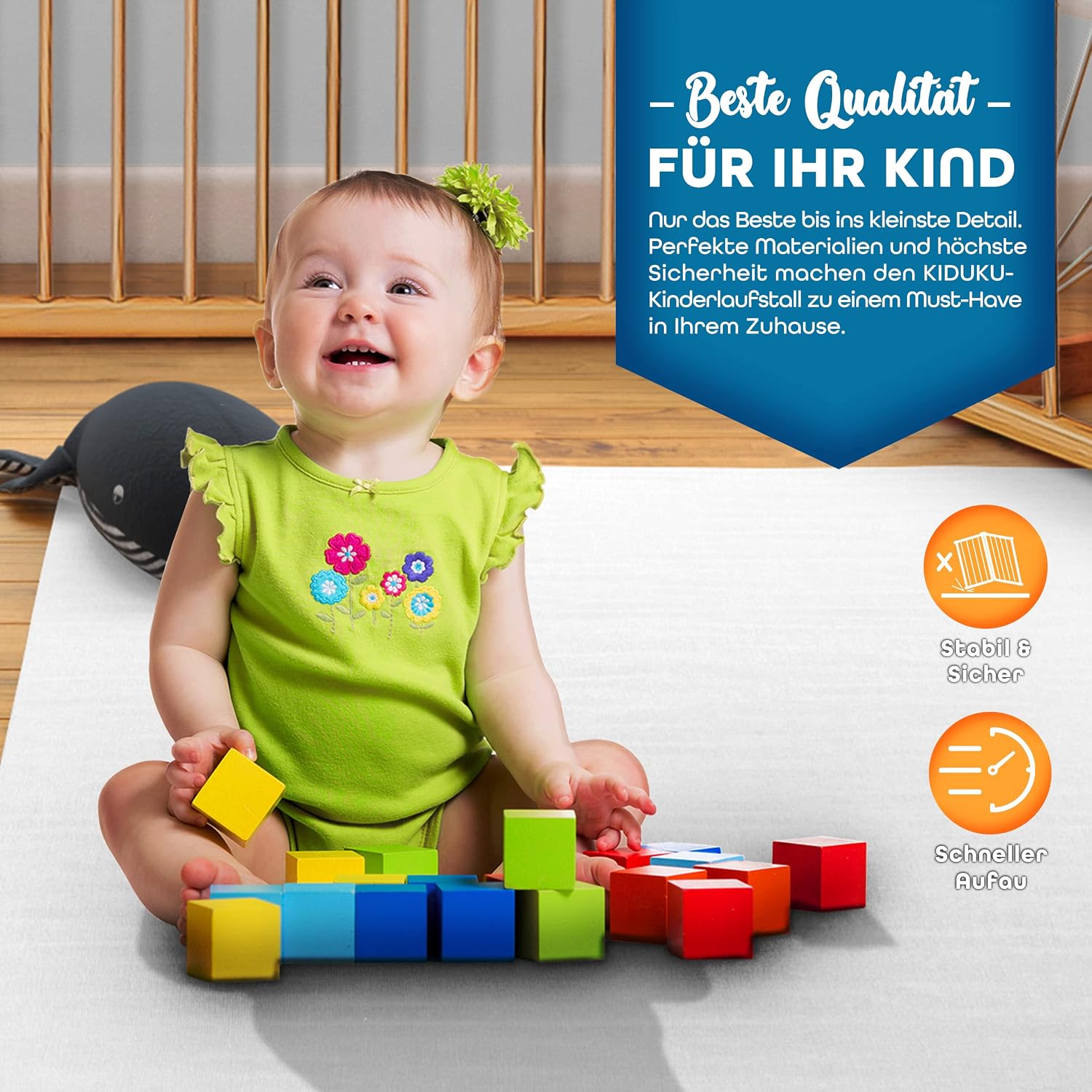 Thumbnail 6 de KIDUKU 7,2 Meter Baby Laufgitter XXL klappbar