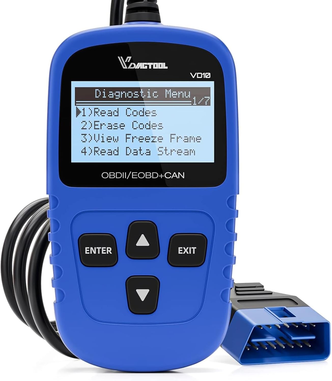 Detalle de VDIAGTOOL VD10 OBD2 Diagnosegerät – EOBD/OBD2 Scanner mit Live-Daten und I/M-Bereitschaft