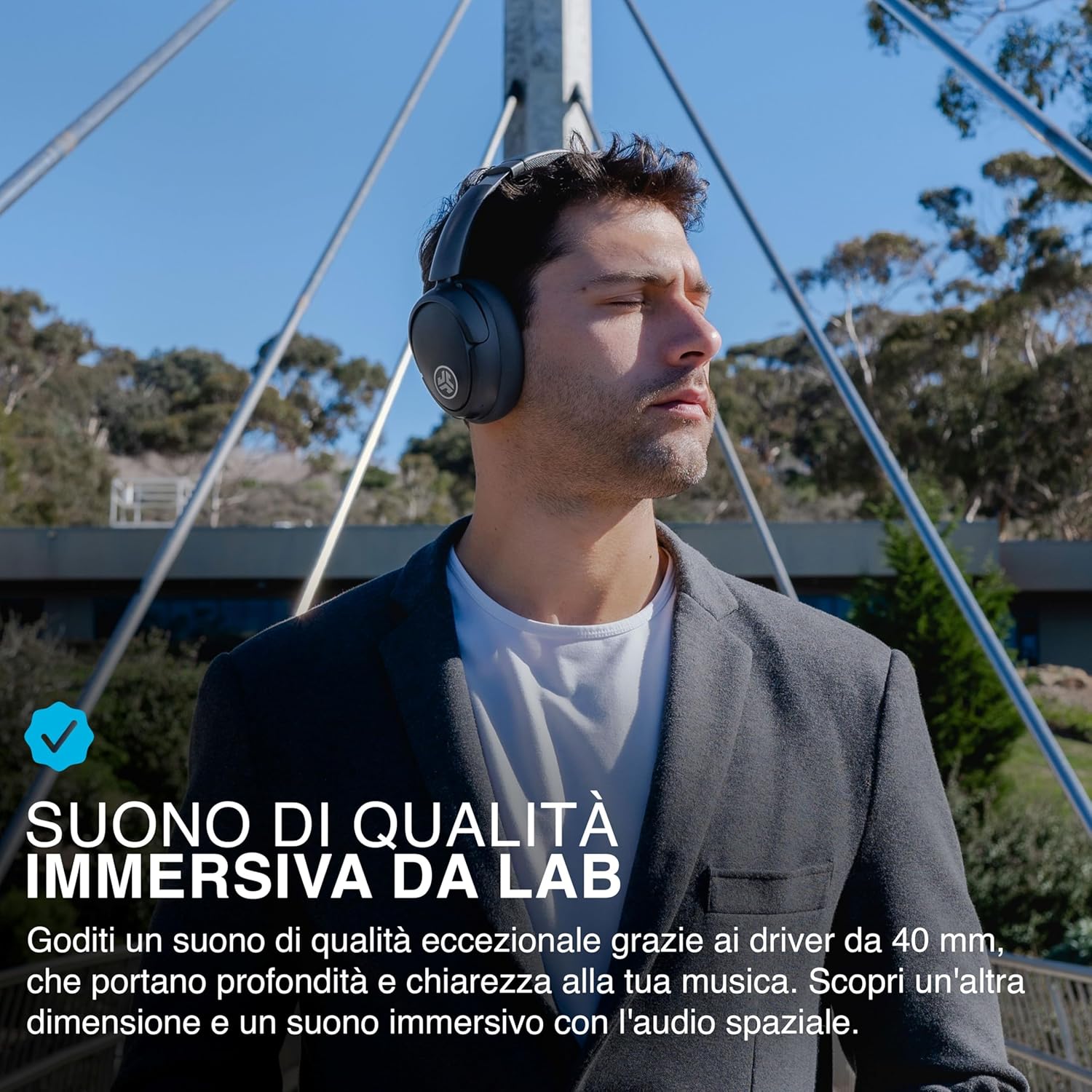 Thumbnail 3 de JLab JBuds LUX ANC Grafite – cuffie wireless Bluetooth sopra l’orecchio con Smart ANC e multipunto