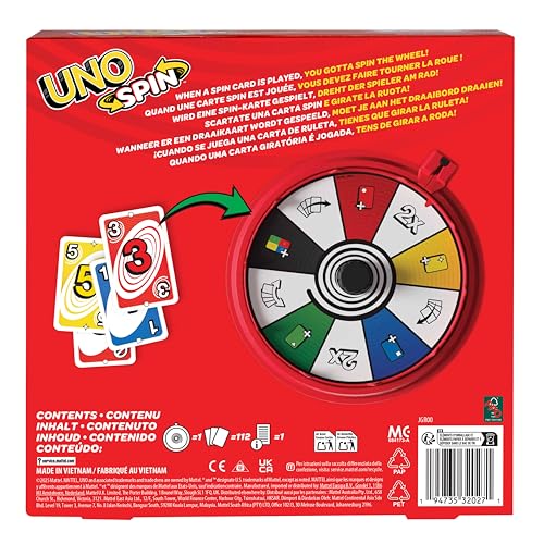 Thumbnail 6 de Mattel Games UNO Spin – Kartenspiel mit Drehscheibe