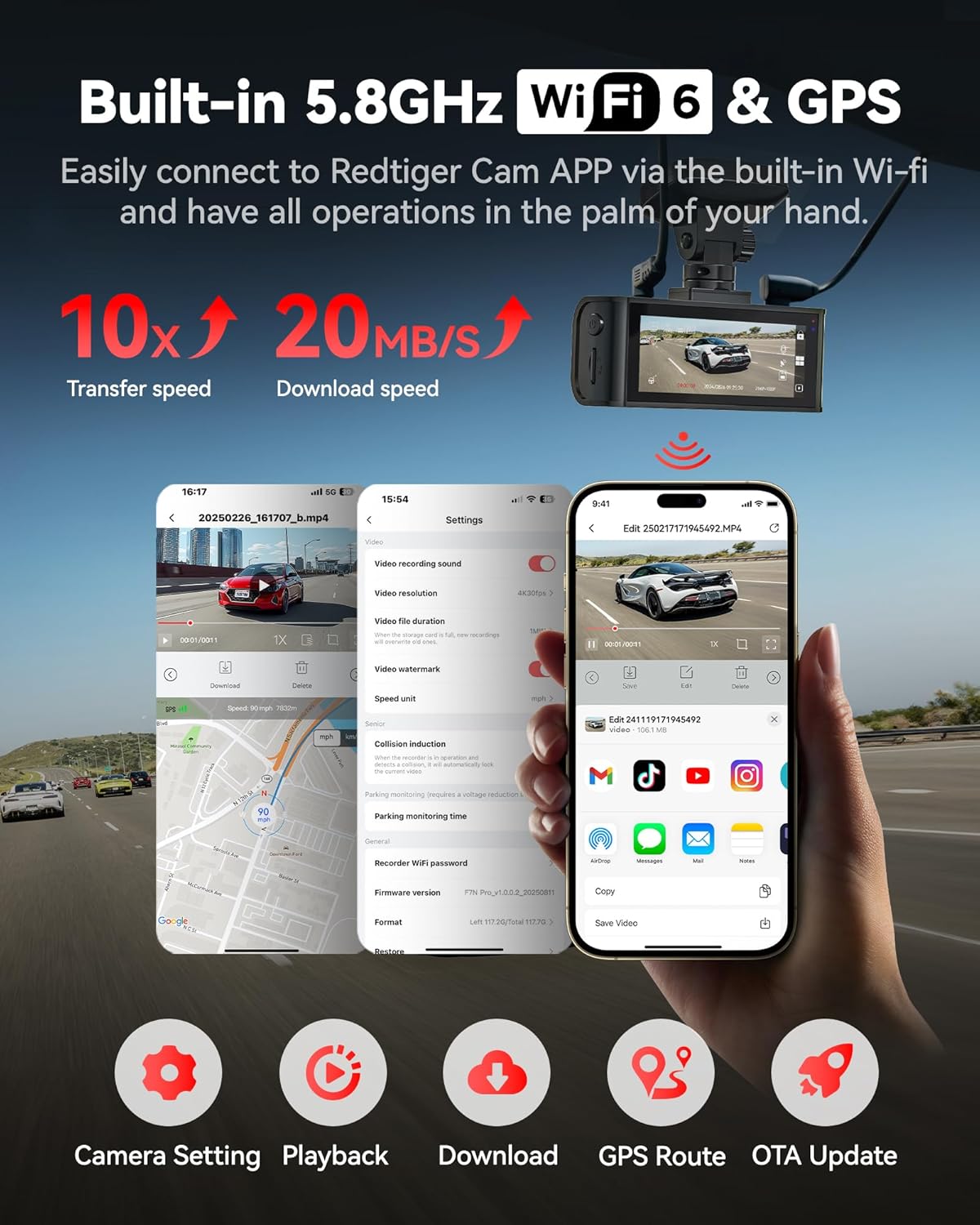 Detalle 2 de REDTIGER F7N Pro 4K Dual Dash Cam
