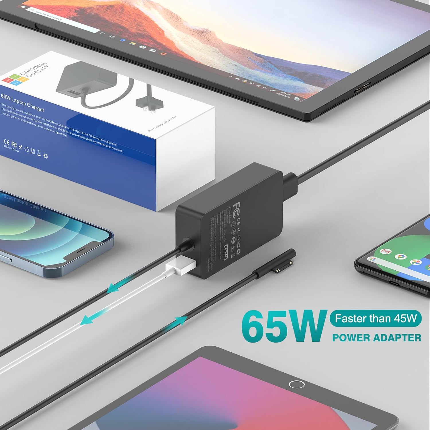 Thumbnail 2 de 65W Charger for Microsoft Surface ⚡