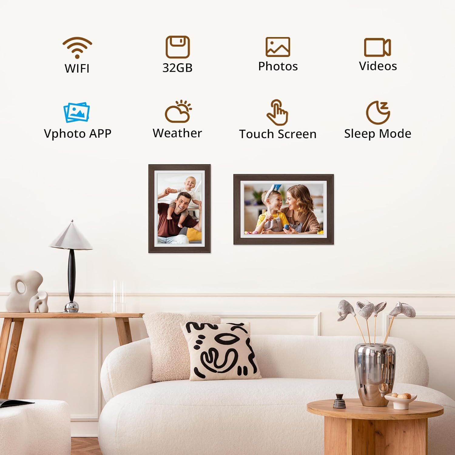 Thumbnail 3 de Dragon Touch cornice digitale WiFi da 10,1” con touchscreen IPS e 32 GB di memoria