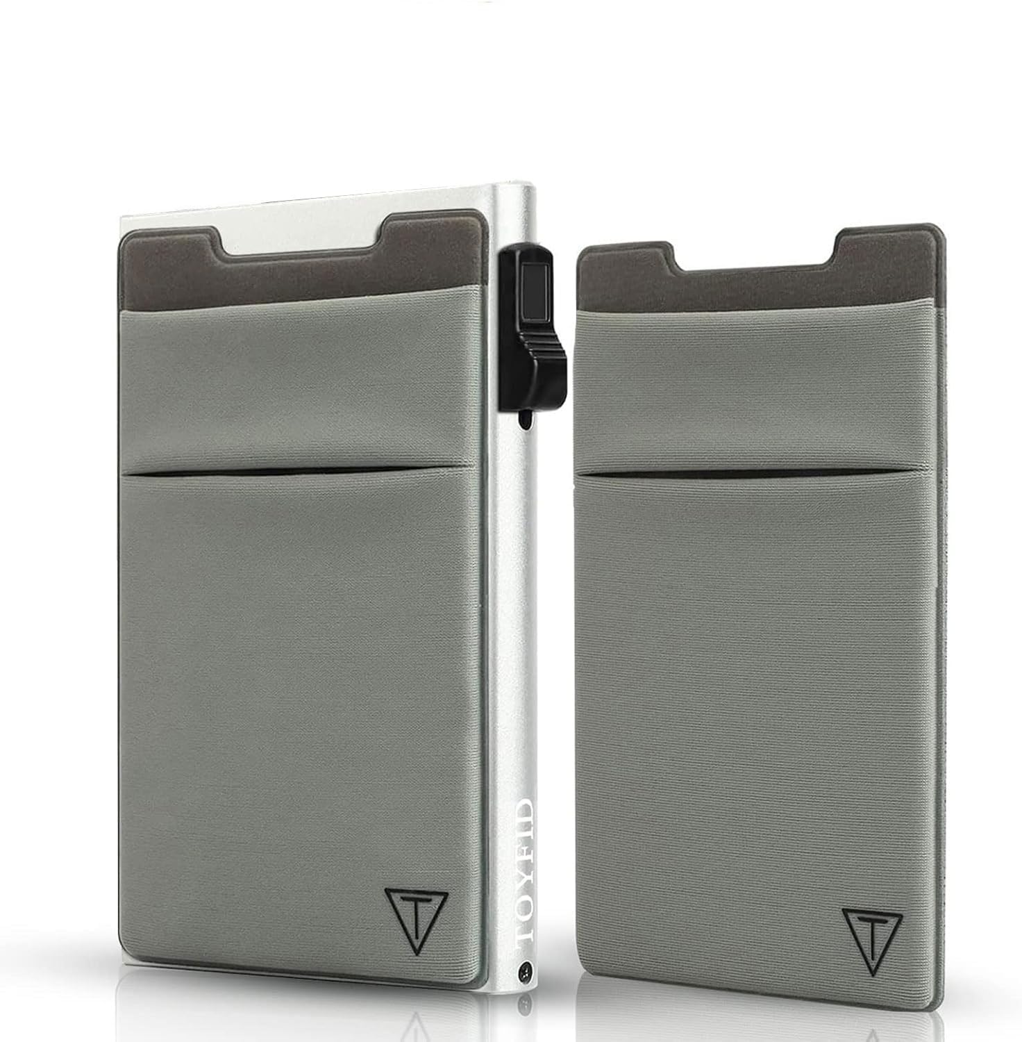 Detalle 2 de TOYFID minimalistische RFID-Brieftasche mit Pop-up Metallmechanik und Münzfach – schlankes Kreditkartenetui