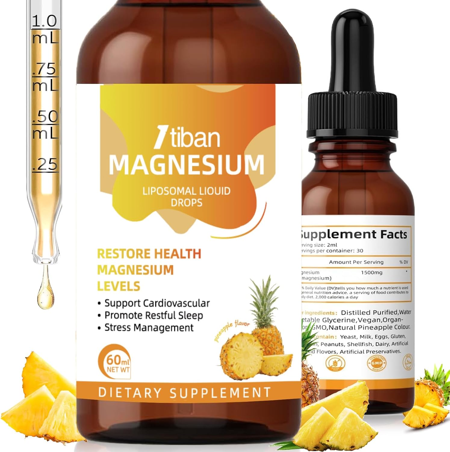 Detalle de Magnesium Liquid Drops, 2 Fl Oz