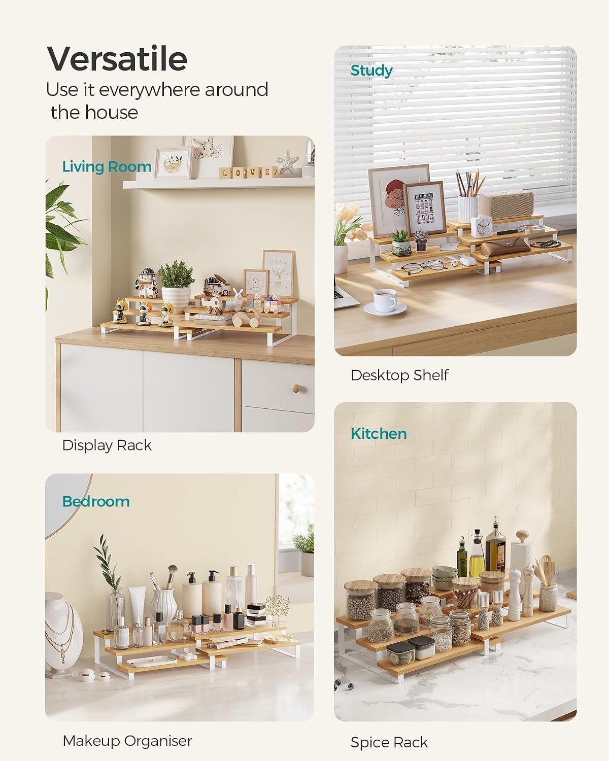 Thumbnail 4 de SONGMICS Spice Rack 3-Tier set