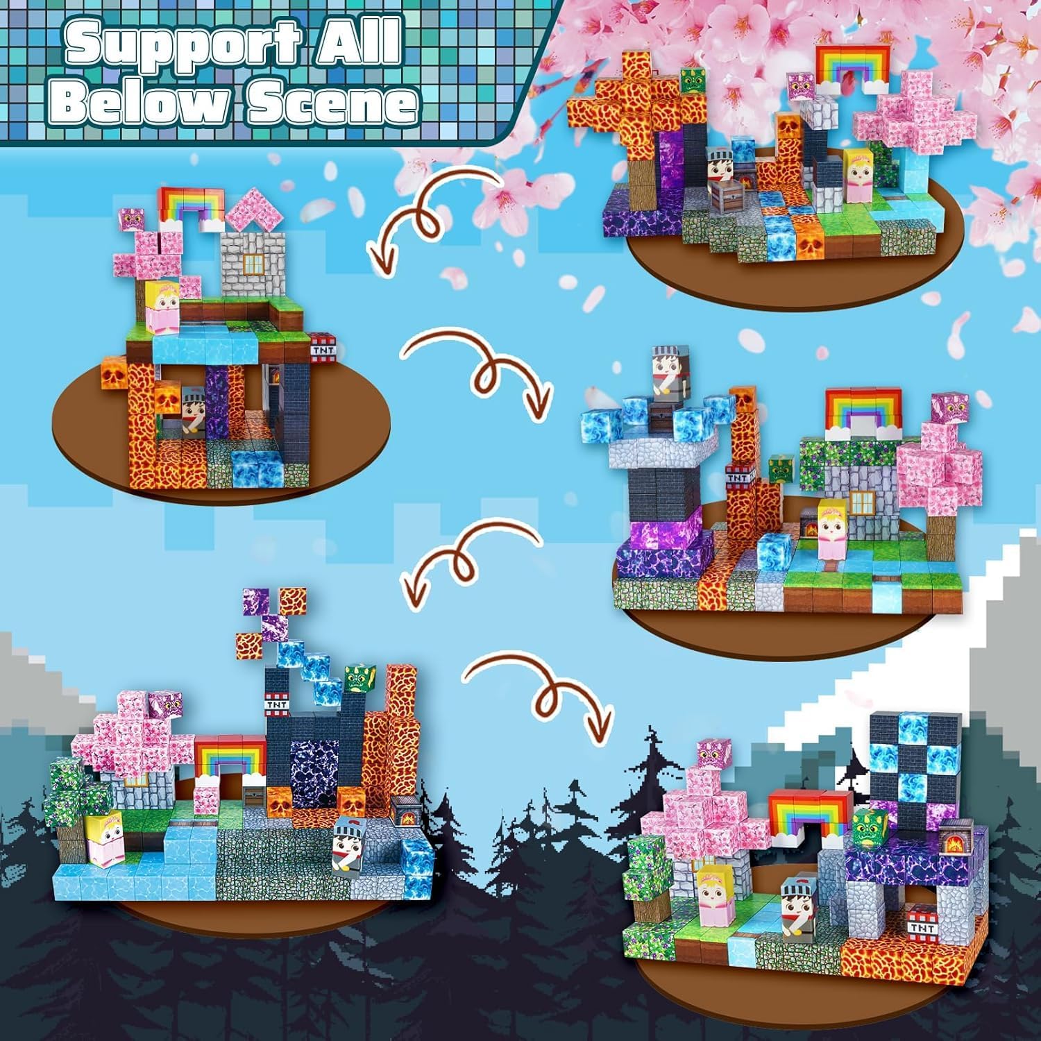 Detalle de Goody King Magnetic Blocks 150pcs castle set