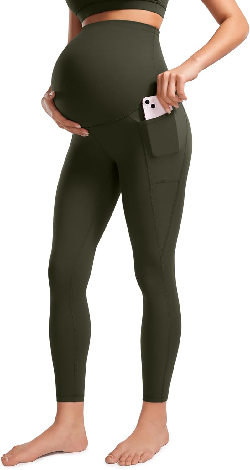 Detalle de CRZ YOGA Butterluxe 25'' Maternity Leggings with Pockets – Over The Belly