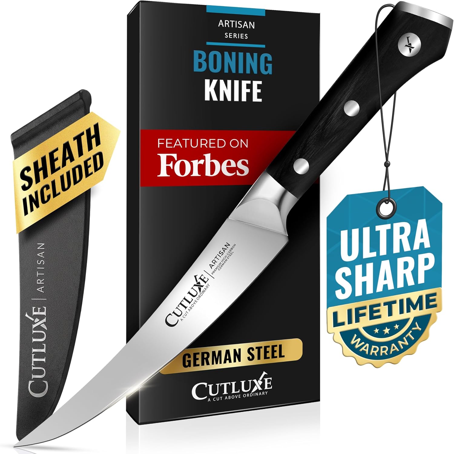 Detalle de Cutluxe Curved Boning Knife, 6-inch