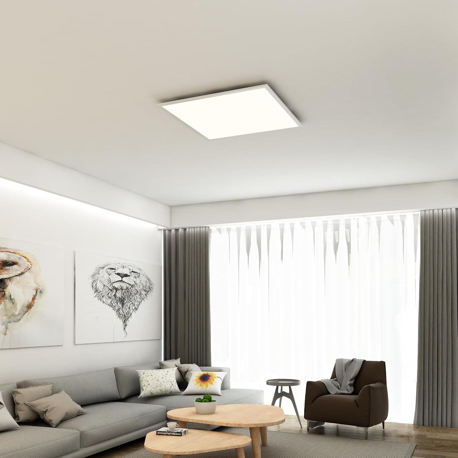 Detalle de BRILONER Pannello LED da soffitto quadrato 18W 2400 lm 4000K – bianco
