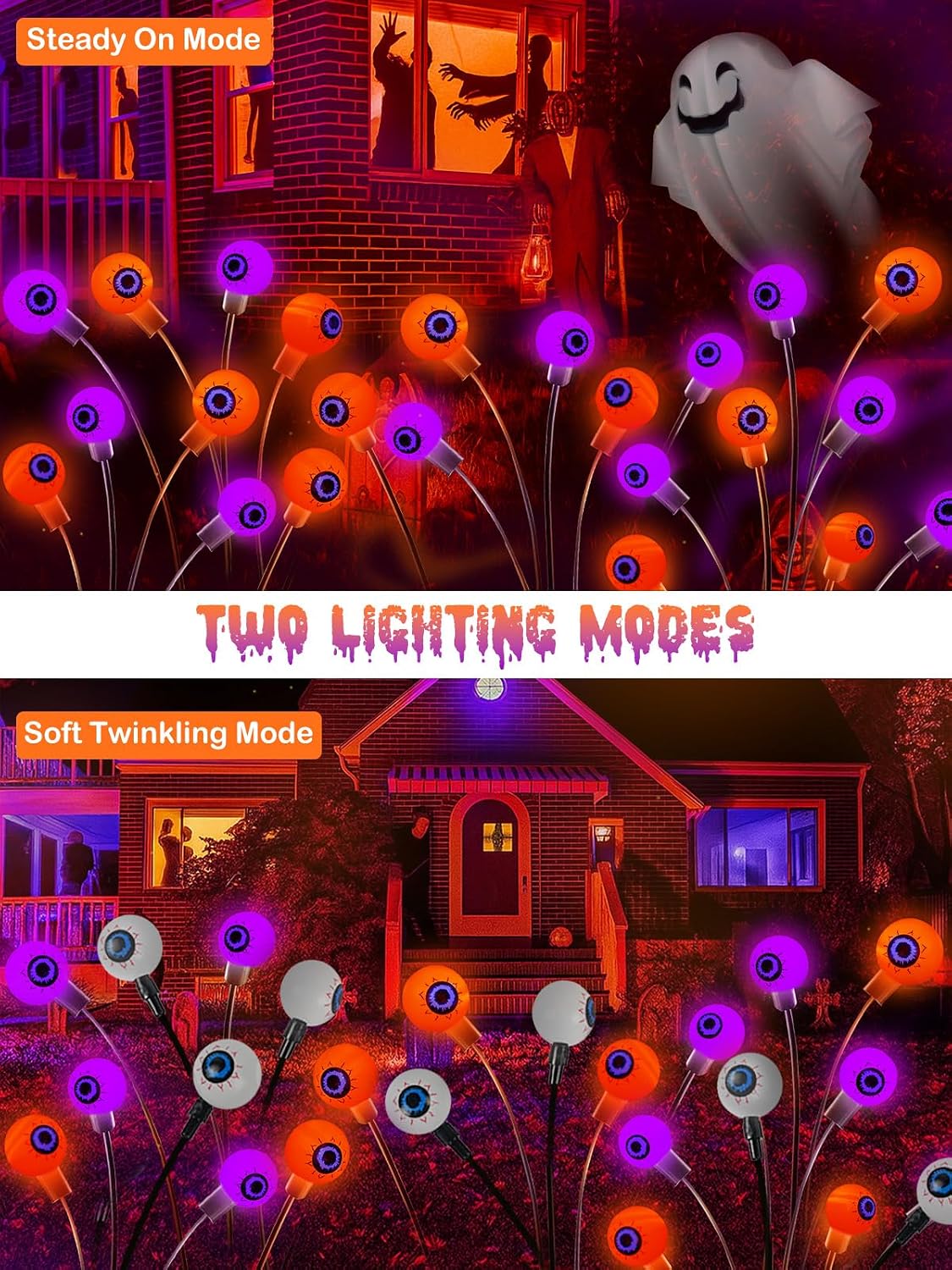 Detalle 1 de Solar Halloween Eyeball Lights, 6-Pack