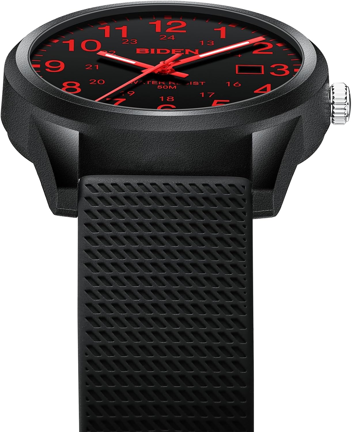 Thumbnail 3 de Herren Analog Quarz Armbanduhr mit 3 ATM Wasserdichtem Gehäuse (30 m) – 9,84" Gesamtlänge, silikonarmband