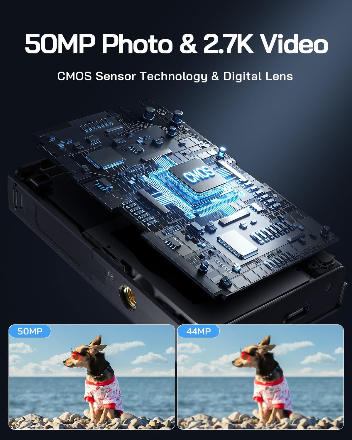 Thumbnail 2 de WOLFANG 50MP Kids 2.7K Compact Vlogging Camera