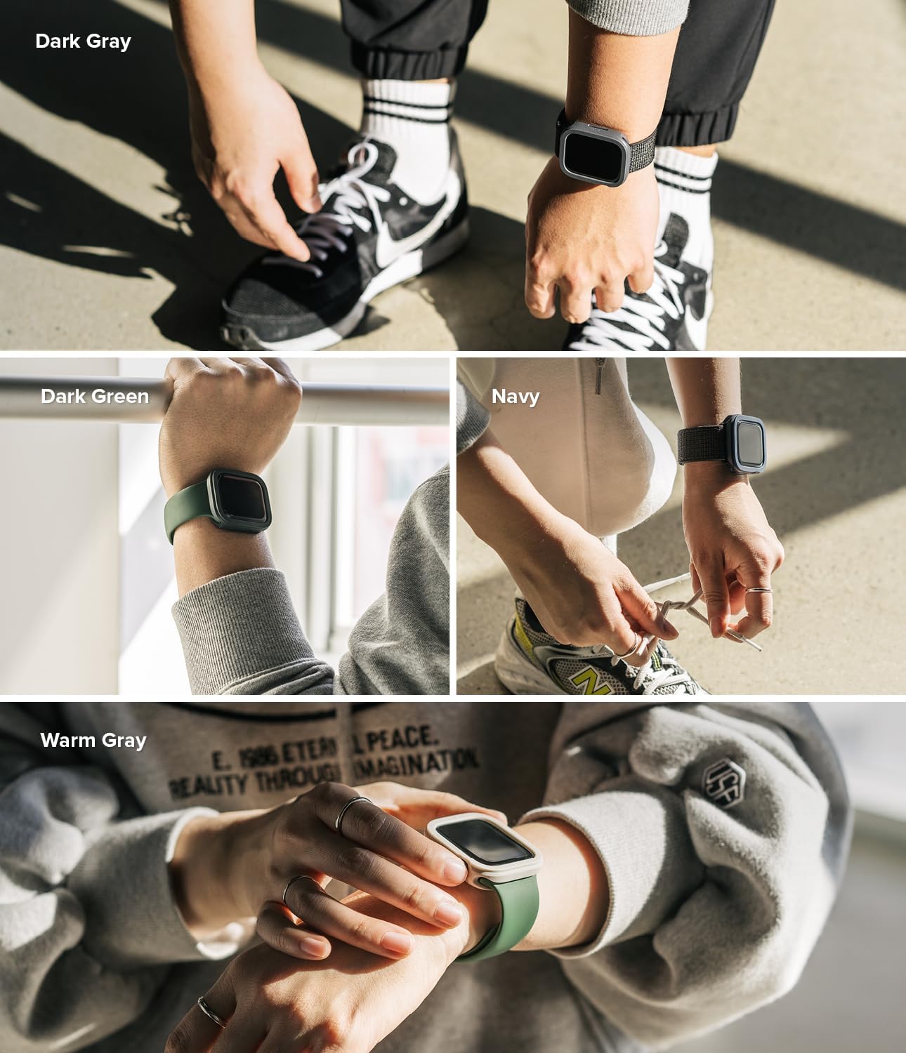 Detalle de Ringke Air Sports for Apple Watch Series 9/8/7 (41mm) and SE (40mm) Navy – Slim, Flexible TPU Case
