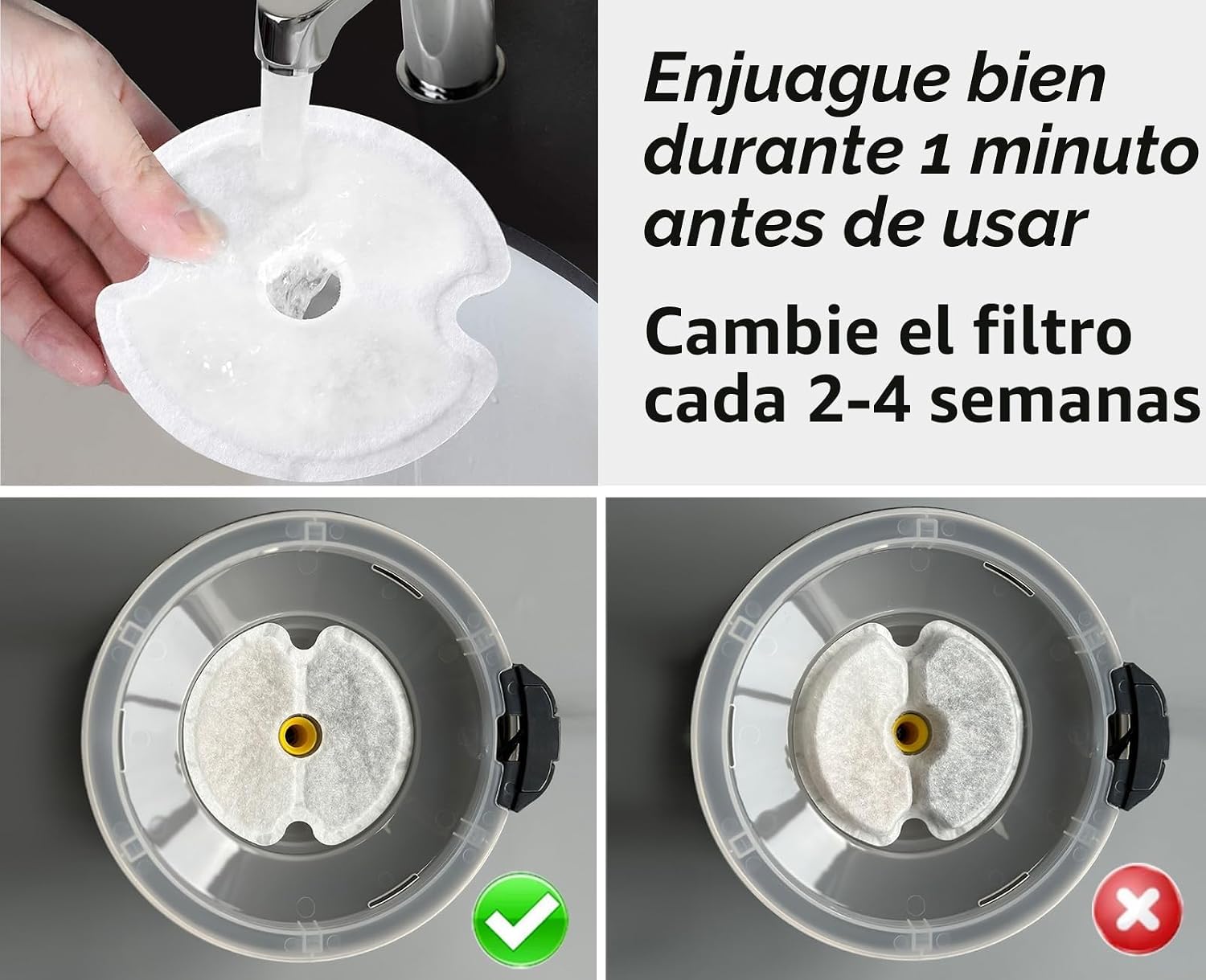 Thumbnail 5 de Yiupea Filtro de Fuente 6 Piezas para Gato 2L