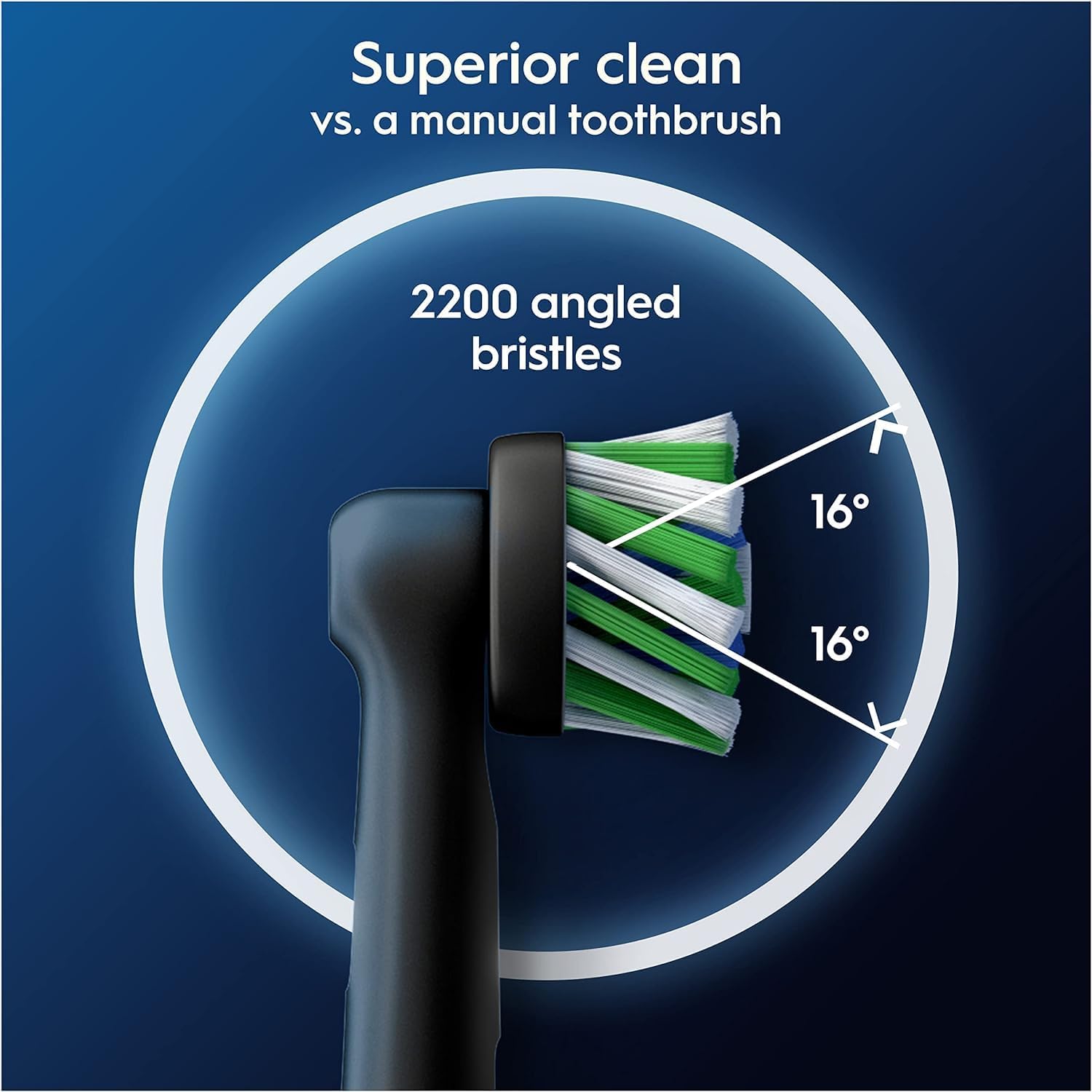 Detalle 2 de Oral-B Pro Cross Action Electric Toothbrush Heads – 4 Pack, Black