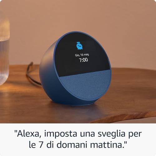 Detalle de Amazon Echo Spot (modello 2024) – sveglia intelligente con Alexa+