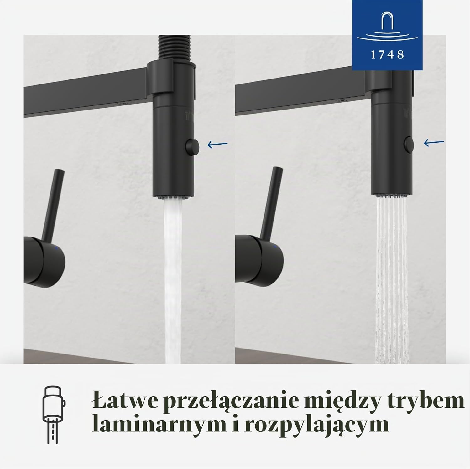 Thumbnail 6 de Villeroy & Boch Steel Expert Compact – bateria kuchenna z obrotową wylewką, czarna