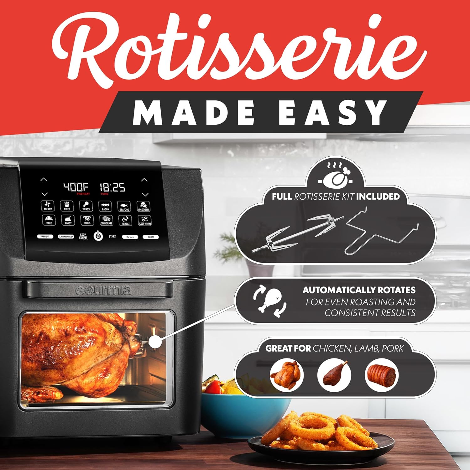 Thumbnail 3 de Gourmia Air Fryer Oven 14 Qt
