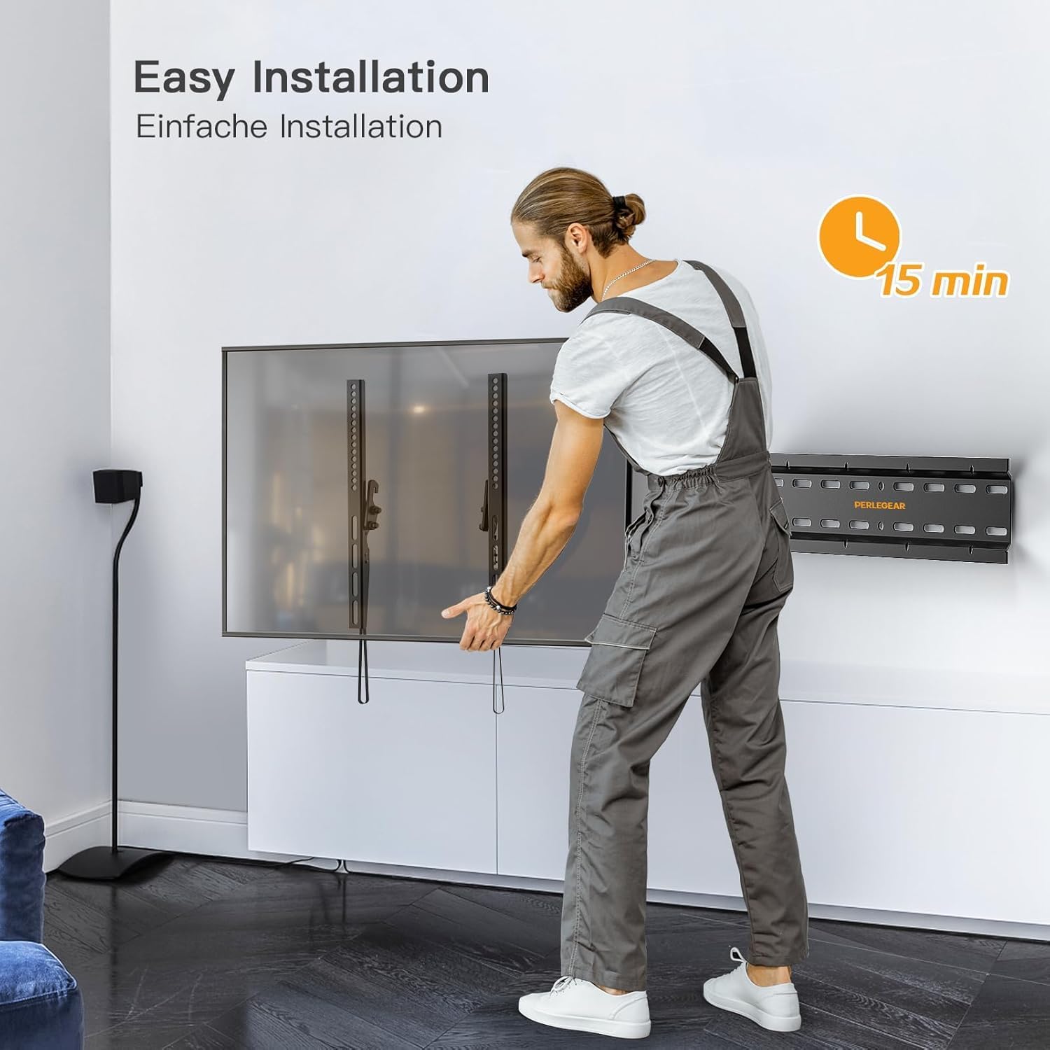 Thumbnail 4 de Perlegear TV Wall Bracket for 26-60 inch TVs up to 52kg